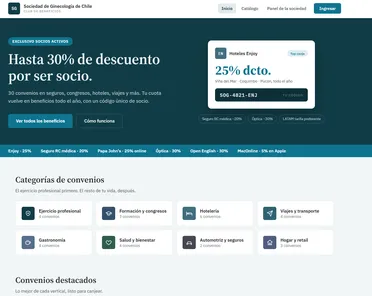 Vista de Club de Socios